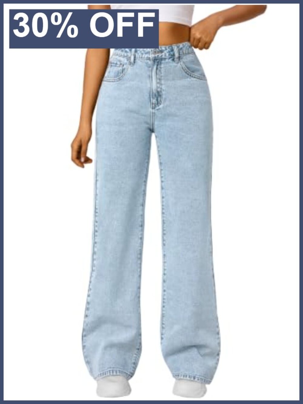 High Waisted Wide Leg Stretch Jeans - Bootcut Flare